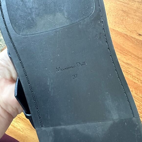 Massimo Dutti Black Leather Sandals. Size 37 - Picture 8 of 8